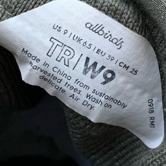 Allbirds Tree Runners Thunder Green Sz 9 - Picture 6 of 12